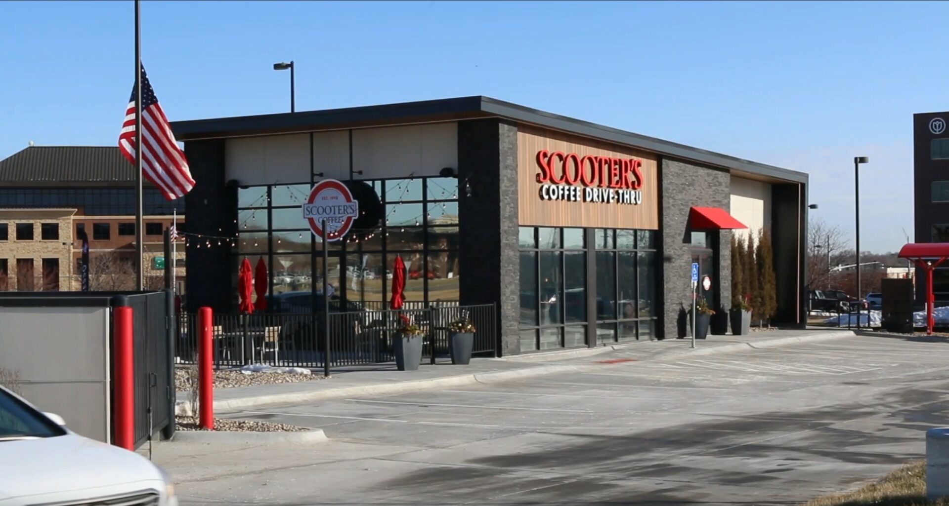A scooter's coffee drive-thru location.